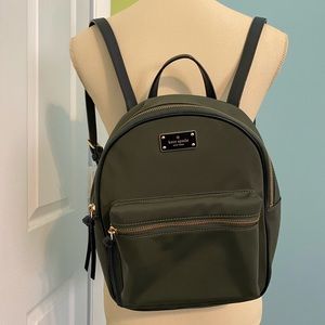 Kate Spade Olive Green Nylon Backpack